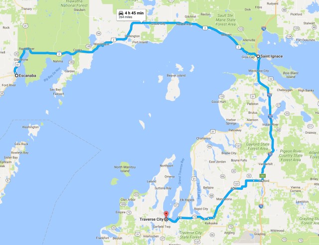 2017-07-30 Escanaba to Traverse City