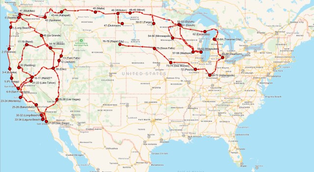 2017-08-13 Route So Far (Rapid City)