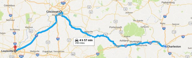 2017-10-27 Charleston, WV to Louisville, KY