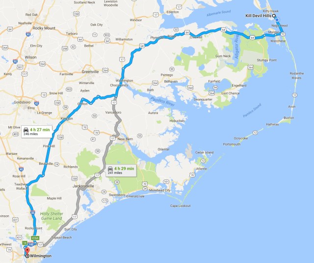 2017-11-07 Kill Devil Hills, NC to Wilmington, NC