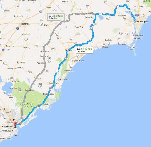2017-11-09 Wilmington, NC to Charleston, SC