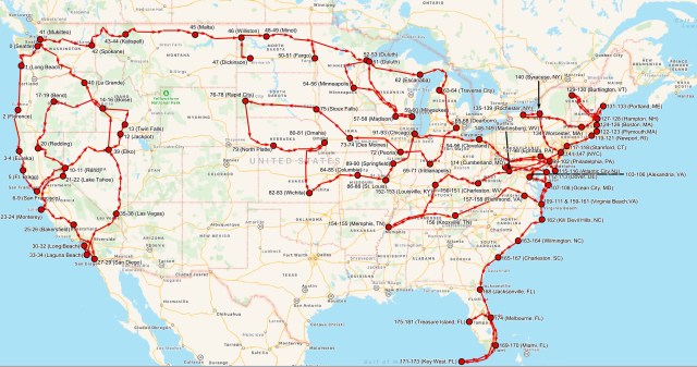 2017-11-19 Route So Far (Treasure Island)