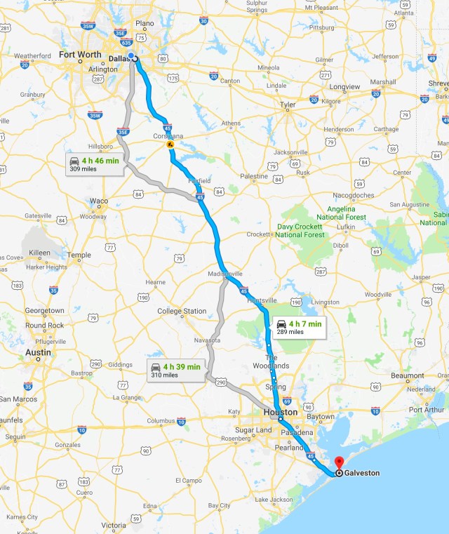 2018-03-10 Dallas to Galveston