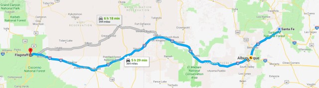 2018-03-23 Santa Fe to Flagstaff
