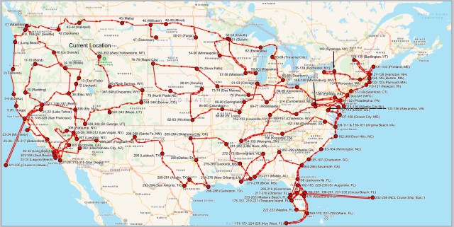 2018-05-13 Route So Far (Yellowstone)