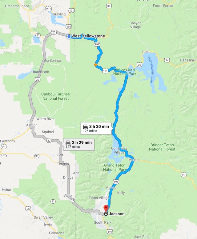 2018-05-17 West Yellowstone to Jackson