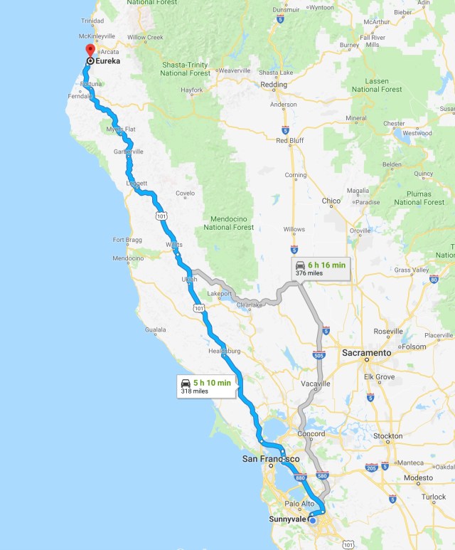 2018-05-26 Sunnyvale to Eureka